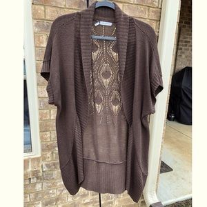 Maurice’s brown open cardigan 2xl